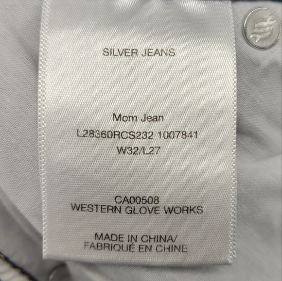Silver Jean Co. Mom Jeans High Rise Tapered size 32 NWT - Picture 16 of 17
